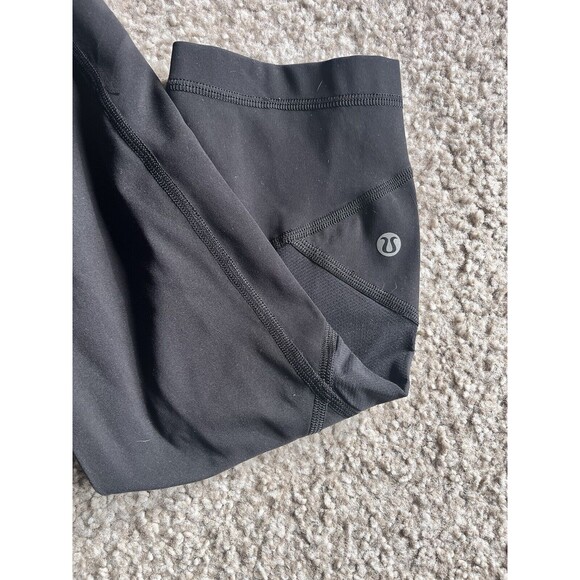 Lululemon Leggings Size 6 Black Pace Rival Crop 22" Athletic Tight w6bavs Women - Picture 2 of 7